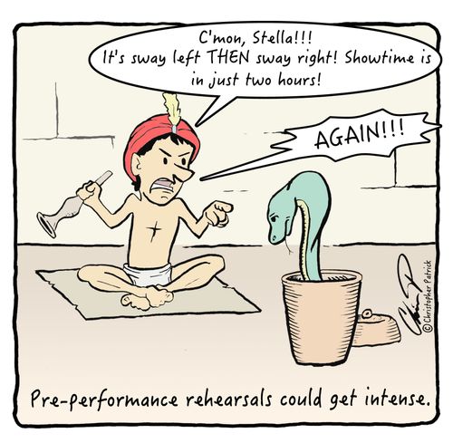 Pre-performance rehearsals could get intense.
