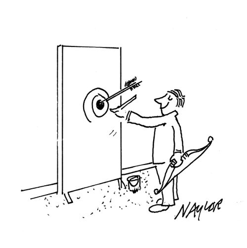 Archer draws target around arrow