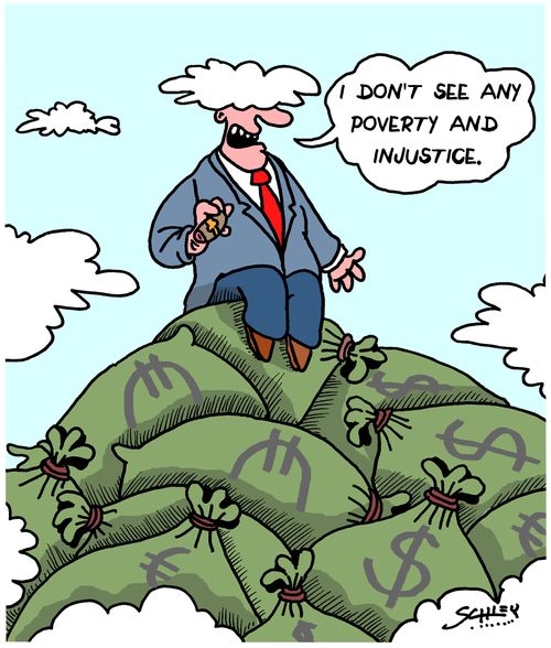 "I don't see any poverty and injustice."