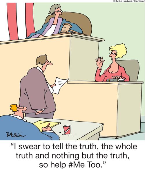 "I swear to tell the truth, the whole truth and nothing but the truth, so help #Me Too."