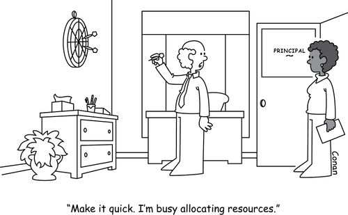 "Make it quick. I'm busy allocating resources."