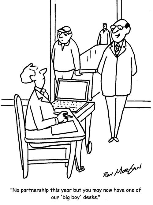 "No partnership this year but you may have one of our 'big boy' desks."