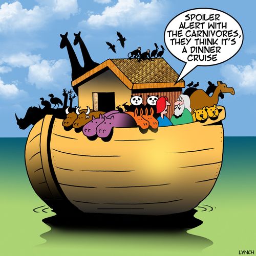 "Spoiler alert with the carnivores, they think it's a dinner cruise."