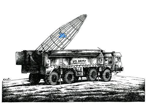 US army with Twitter missile