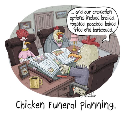 Chicken Funeral Planning. 