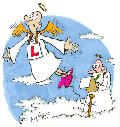 Angel learning to fly...