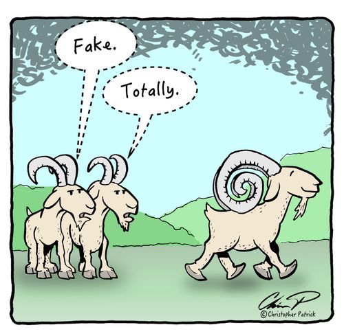"Fake."