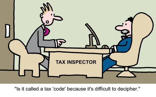 "Is it called a tax 'code' because it's difficult to decipher." 