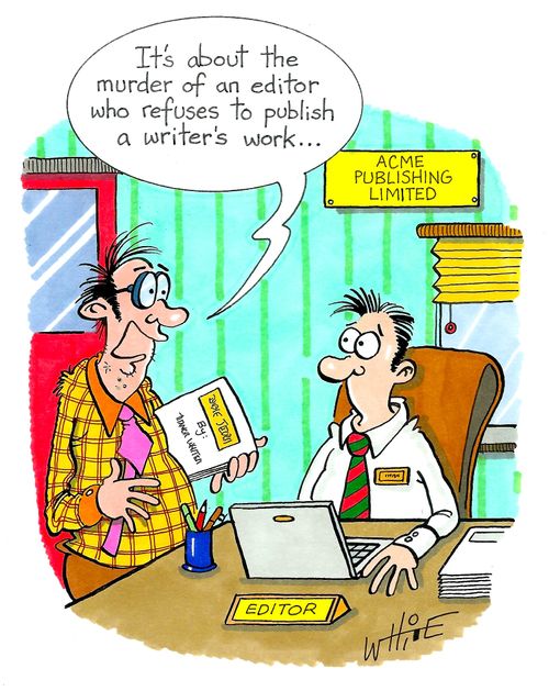 "It's about the murder of an editor who refuses to publish a writer's work..."