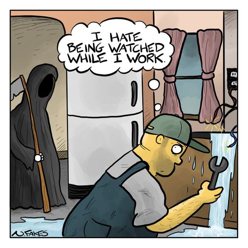 "I hate being watched while I work."