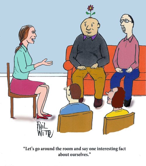 "Let's go around the room and say one interesting fact about ourselves."