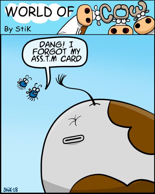 "Dang! I forgot my Ass. T.M card."