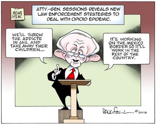 Atty.-Gen. Sessions reveals new law enforcement strategies to deal with opioid epidemic. 