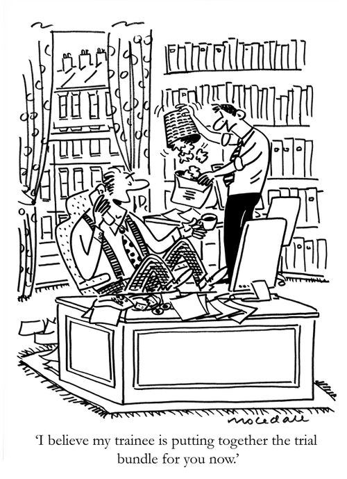 'I believe my trainee is putting together the trial bundle for you now.'