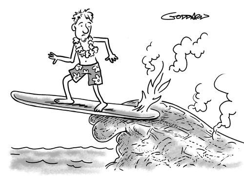 Hawaii Lava Surfing