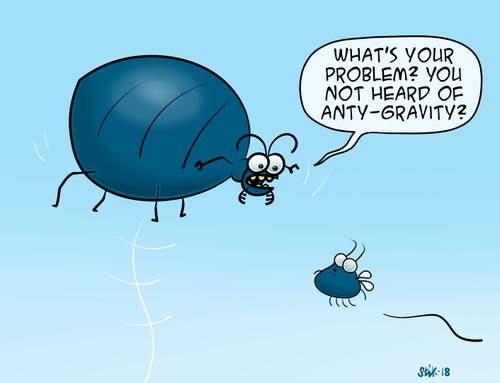 "What's your problem? You not heard of Anty-Gravity?"