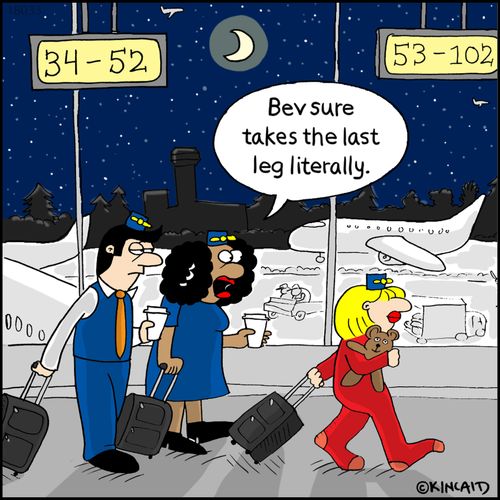 "Bev sure takes the last leg literally."