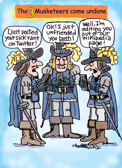 The 3 Musketeers come undone.