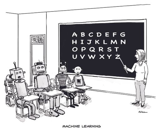 Robots in classroom: Machine learning