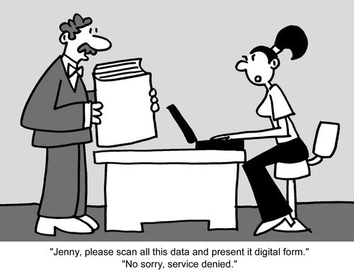 "Jenny, please scan all this data and present it digital form."