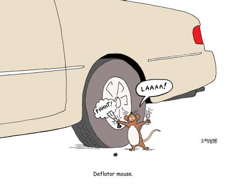 Deflator mouse