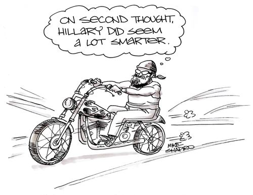 "On second thought, Hillary did seem a lot smarter."