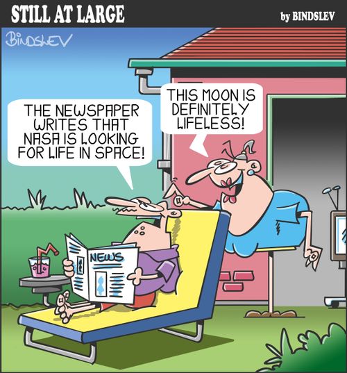 "The newspaper writes that NASA is looking for life on Mars!"