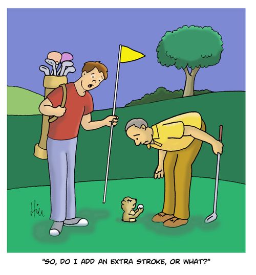 "So, do I add an extra stroke, or what?"