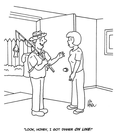"Look, Honey, I got dinner on line!"