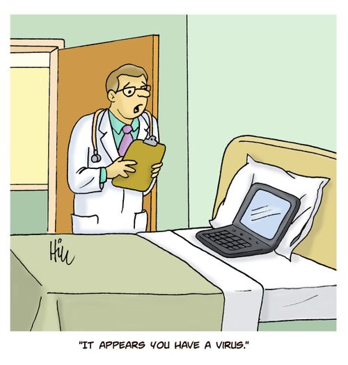 "It appears you have a virus."