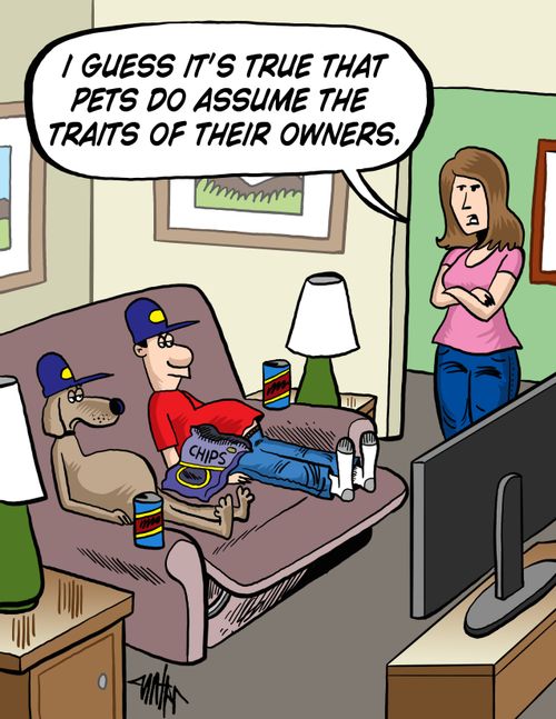 'I guess it's true that pets do assume the traits of their owners.'