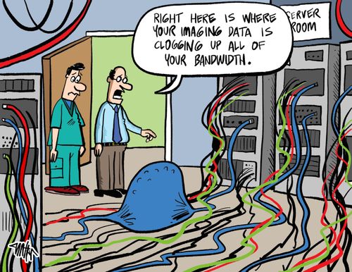 'Right here is where your imaging data is clogging up all of your bandwidth.'