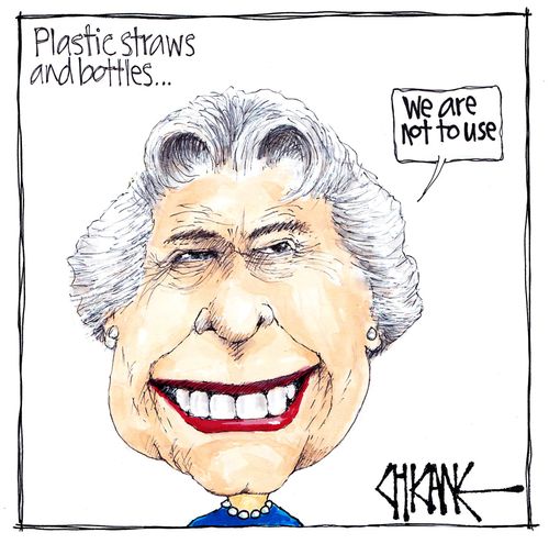 Plastic straws and bottles...
