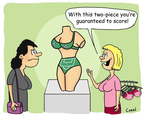 "With this two-piece you're guaranteed to score!"