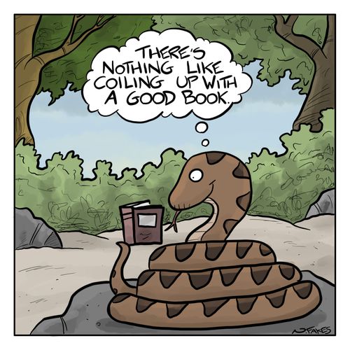 "There's nothing like coiling up with a good book."
