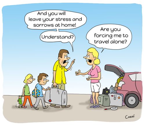 "And you will leave your stress and sorrows at home!"