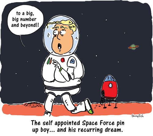 The self appointed Space Force pin up boy...and his recurring dream.