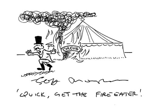 "Quick, get the fire eater!"