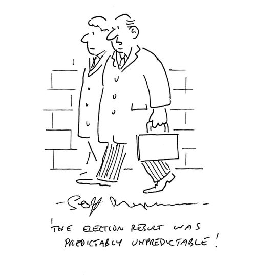 "The election result was predictably unpredictable."
