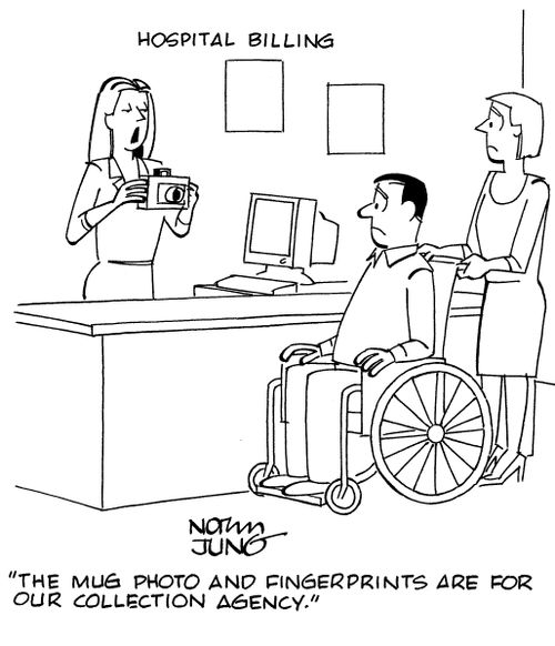 "The mug photo and fingerprints are for our collection agency."