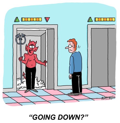 "Going down?"