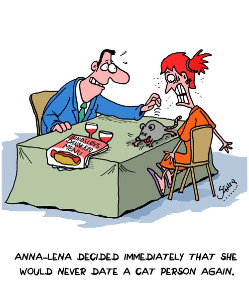 Anna-Lena decided immediately that she would never date a cat person again.