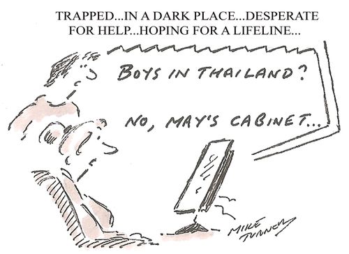 Trapped...in a dark place...desperate for help...hoping for a lifeline...