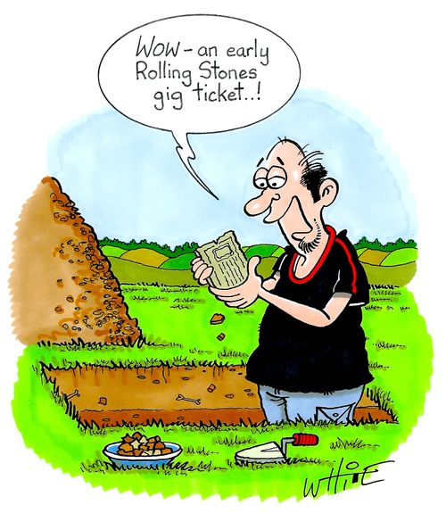 "Wow - an early Rolling Stones gig ticket...!"