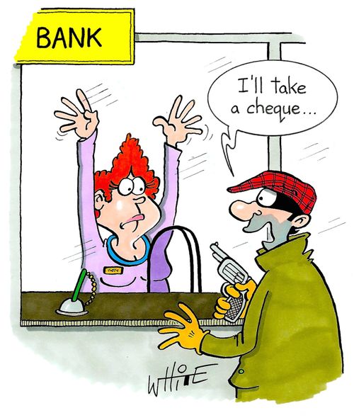 "I'll take a cheque..."