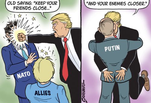 "Old saying: 'Keep your friends close...'"