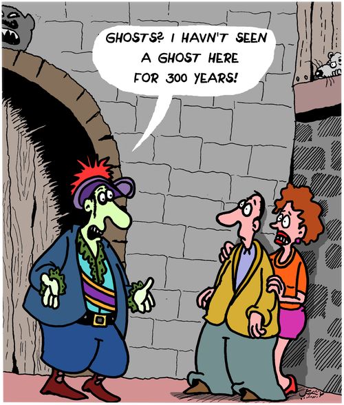 "Ghosts? I haven't seen a ghost here for 3000 years!"