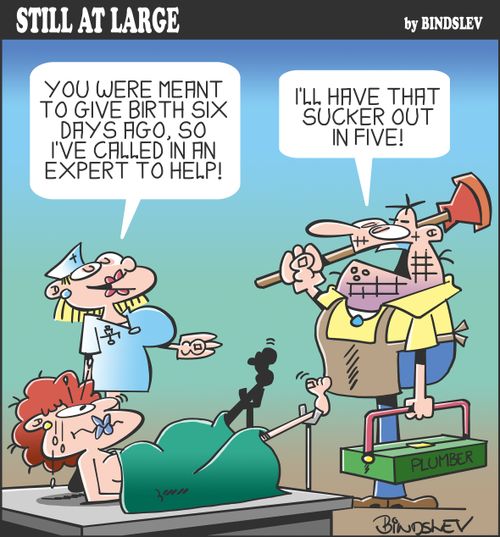 "You were meant to give birth six days ago, so I've called in an expert to help!"
