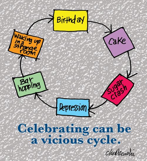 Celebrating can be a vicious cycle.
