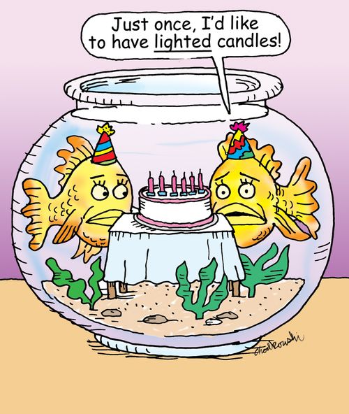 "Just once, I'd like to have lighted candles!"